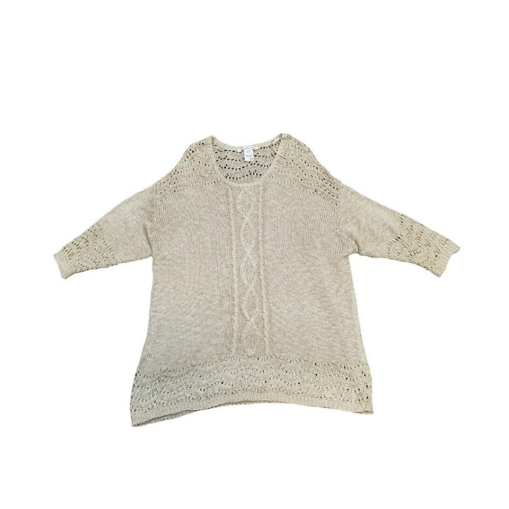 American Rag Cie Cable Knit Sweater Beige Women's Size 2X